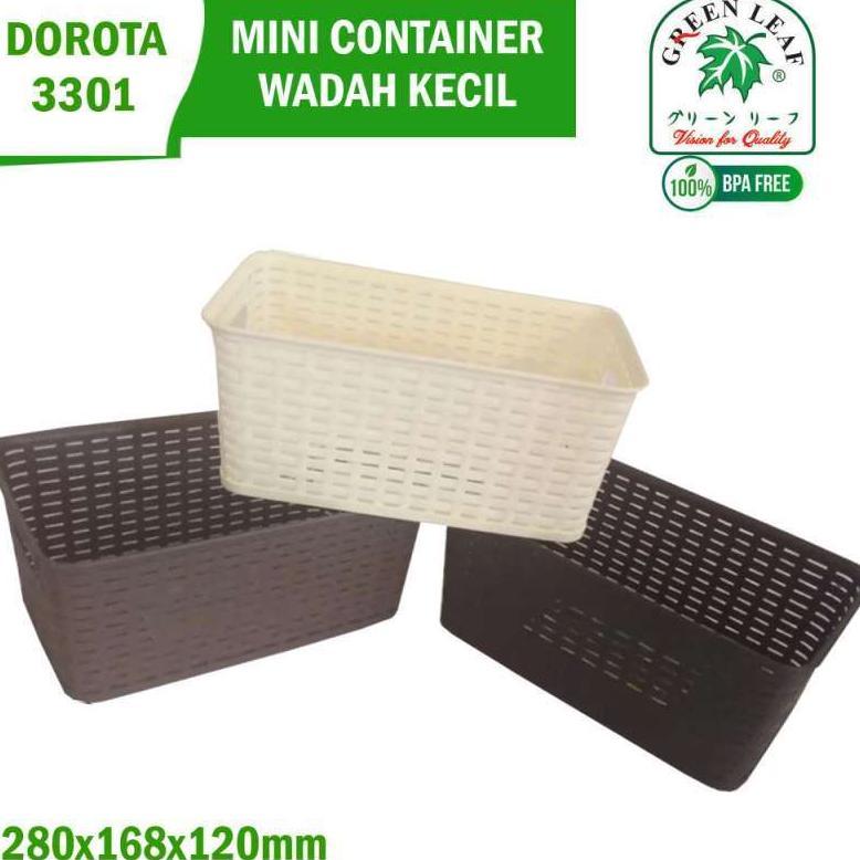 Green Leaf Keranjang / Container Mini Dorota (3301)