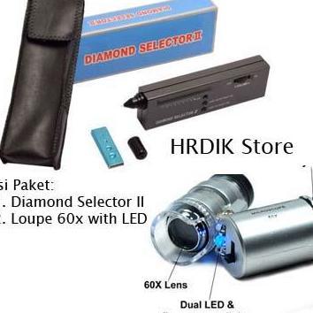 Tulisatk- Paket Diamond Tester Ii & Loupe 60X Zoom Selector Berlian Permata
