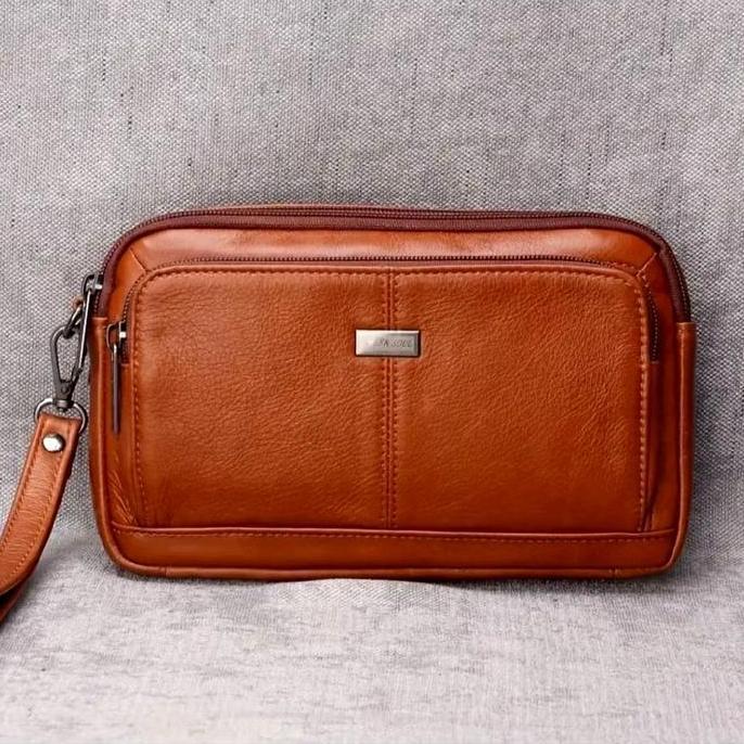 Sale Clutch Handbag Kulit Pria Tas Tangan Kulit Asli Branded