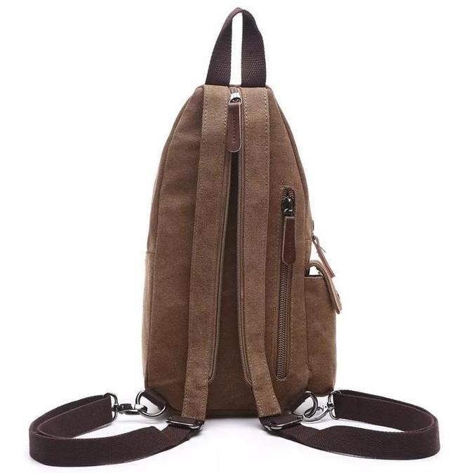 New Tas Punggung Pria Kanvas Klasik Tas Bahu Import Tas Pria Multifungsi Ransel Pria Kecil Hitam