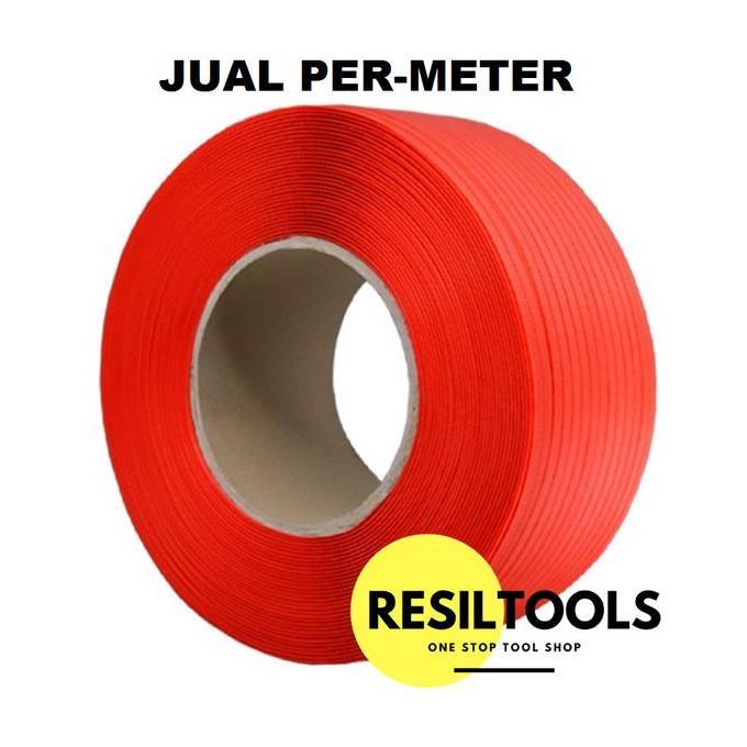 Tali Klam 11mm Merah Plat Plastik Clamp Klem Pengikat Peti PerMeter