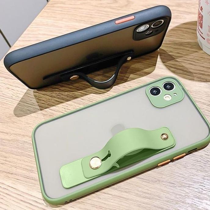 Case untuk Oppo Reno 5 Aero Matte Colour STRAP Grip Wrist Stand Frosted