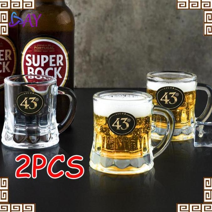 VIVIJEE 2pcs Soju Beer Cup Gelas Soju Kecil Shot Glass Gelas Wine Baekju Sloki Sake Gelas Soju Korea