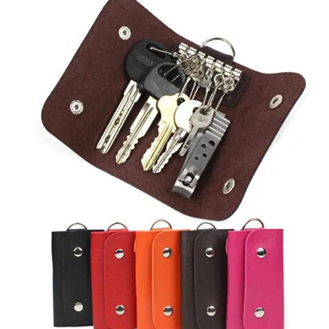 JAOPMAM Dompet Gantungan Kunci Mobil Motor Polos 6 Kunci - Gantungan Kunci Mobil Motor Model Dompet 