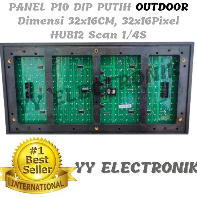 Ready Panel Module Modul LED P10 Running Text DIP Putih White Outdoor