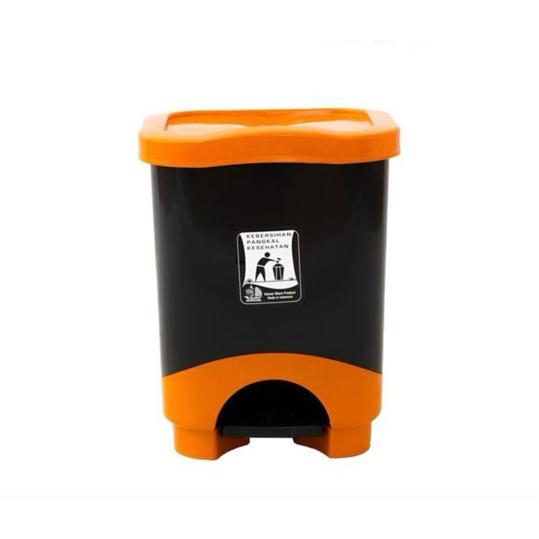 Tempat Sampah Injak 20 Liter / Tempat Sampah Injak Pedal Coklat 20 Liter / Tempat Sampah Segi Plasti