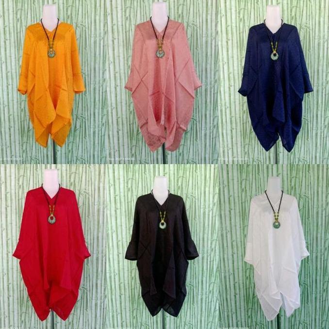 KAFTAN TUNIK ARUNA VISCOSE POLOS OOTD KONDANGAN TSY