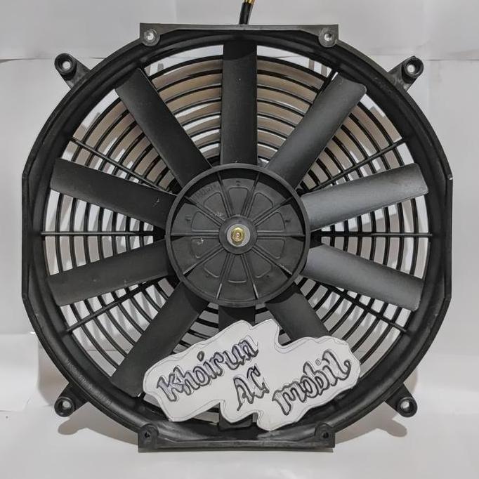 Promo Motor Extra Ekstra Fan Condensor Ac Mobil Universal 12Inchi 24volt Diskon