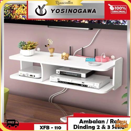 Yosinogawa - Rak Set-Top Kotak Dinding Tv Ruang Tamu Bebas Pukulan Kotak Penyimpanan Router Hiasan D