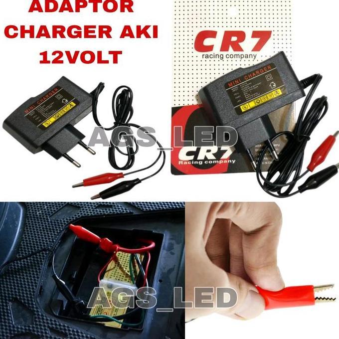 ADAPTOR TEST LAMPU LED 12V / ADAPTOR CHARGER AKI ACCU 12V CR7 / TESTER CHARGER AKI LAMPU ADAPTOR UNI