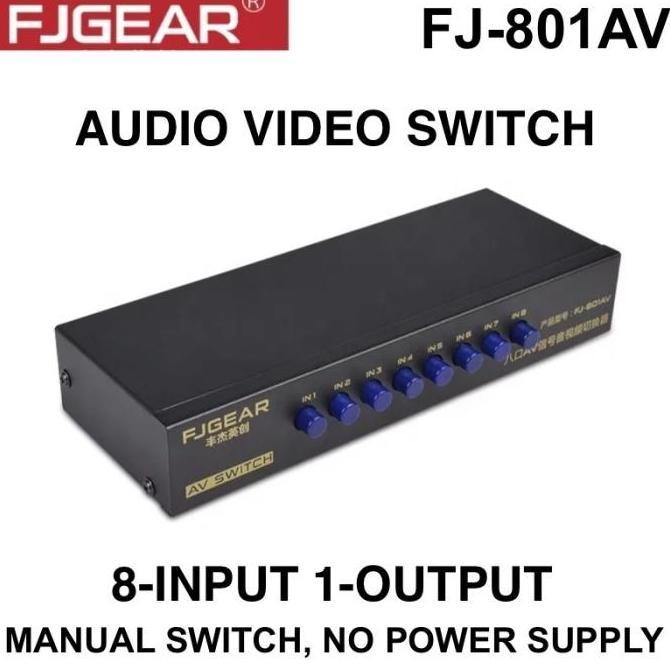FJ-GEAR FJ-801AV Audio Video Switcher 8-input 1-output PASSIVE