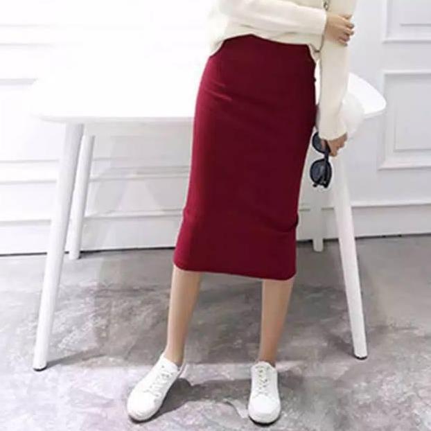 JUAL Rok span pendek wanita rok kerja rok span pendek  kekinian rok span korea termurah Mini JUAL