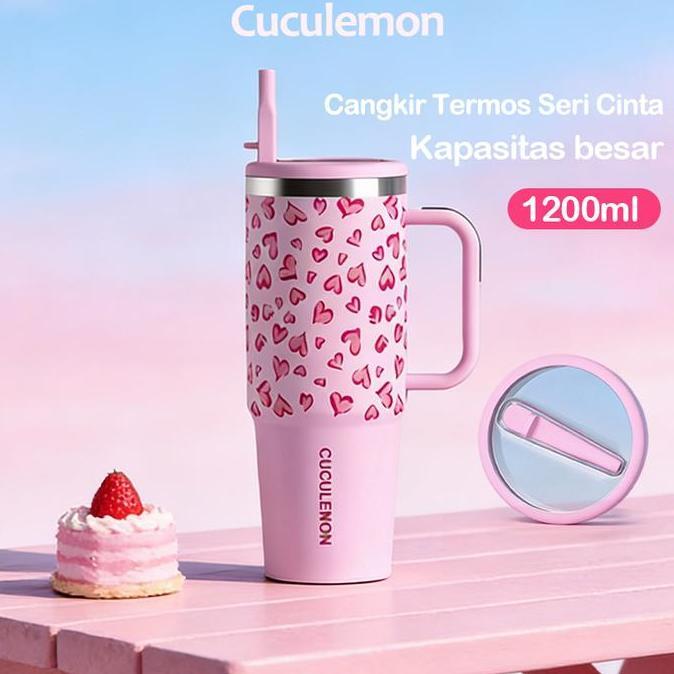 Cuculemon Tumbler Stainless 1.2 Liter Botol Minum 1200ml Tahan Panas Dingin Portable Stainless