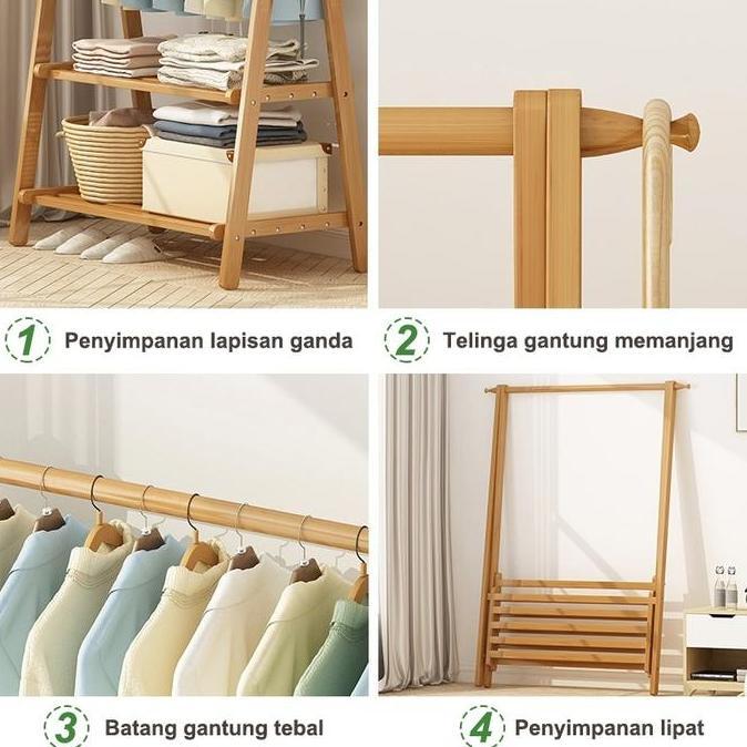 [DH]Stand Hanger Lipat Rak Baju Rak Pakaian Stand Hanger Triangle Gantungan Baju Estetik Stand Hange