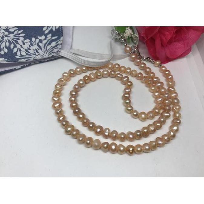 Tali Strap Pengait Masker Mutiara Air Tawar Asli PG