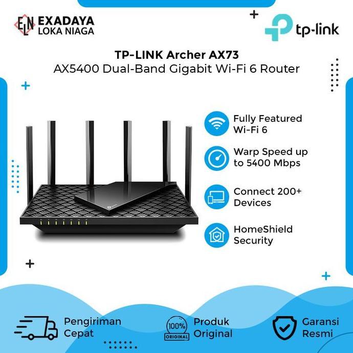 TERLARIS TP-LINK ARCHER AX73 AX5400 WIFI 6 WIRELESS ROUTER AX 73 AX 5400