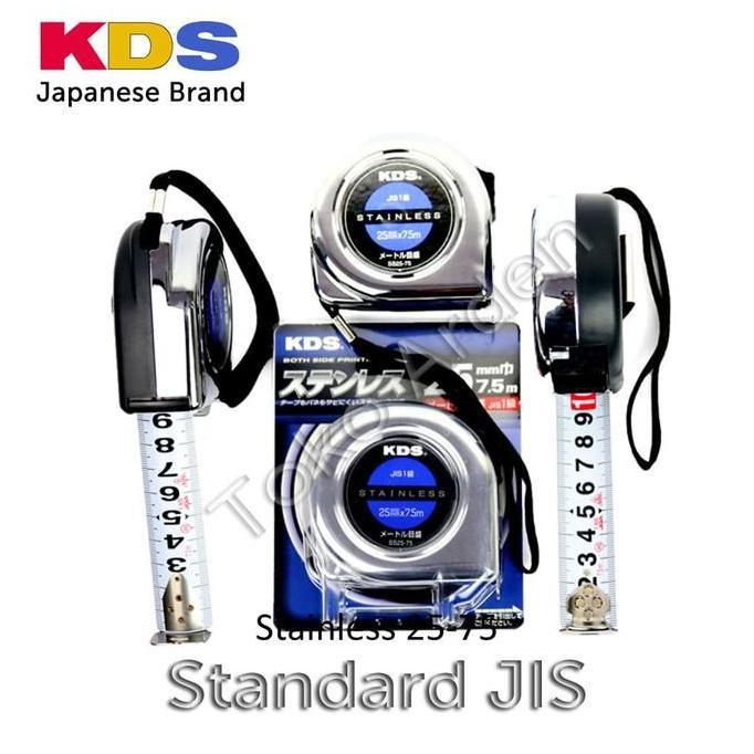 Meteran KDS STAINLESS 25 (SS 2575) / KDS Measuring Tape - Japan SS