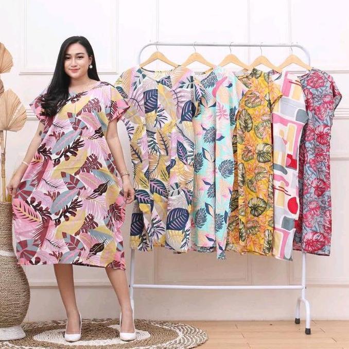 STYLE FASHION Paket Hemat 5daster payung Kain Katun Kancing Lembut Panjang Bumil Pendek Wanita Tebal