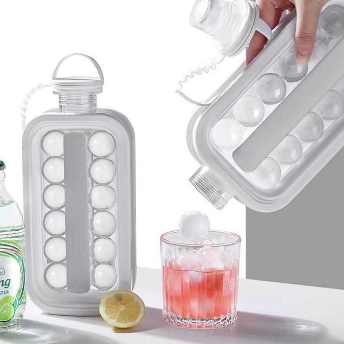 Botol Cetakan Es Batu Kotak Bulat Besar Kristal Ice Cube Maker Tray SM