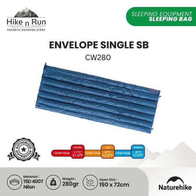 Sleeping Bag Down Naturehike CW280 NH17Y010-R Envelope Single SB