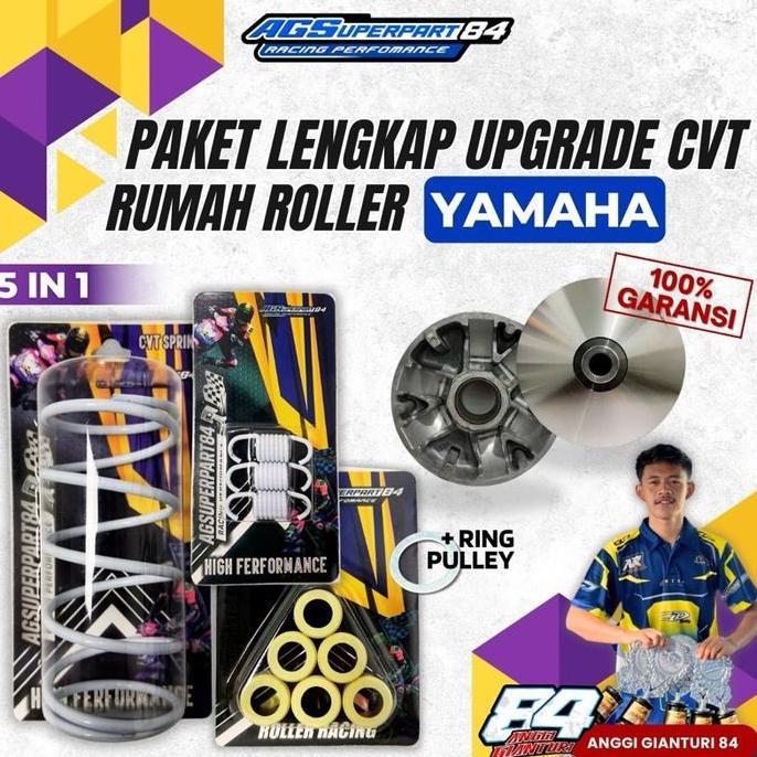 AGS06 PAKET KIRIAN LENGKAP RUMAH LOLLER COSTUM MATIC YAMAHA UPGRADE CVT & RING PULLY 5 IN 1 GARANSI 