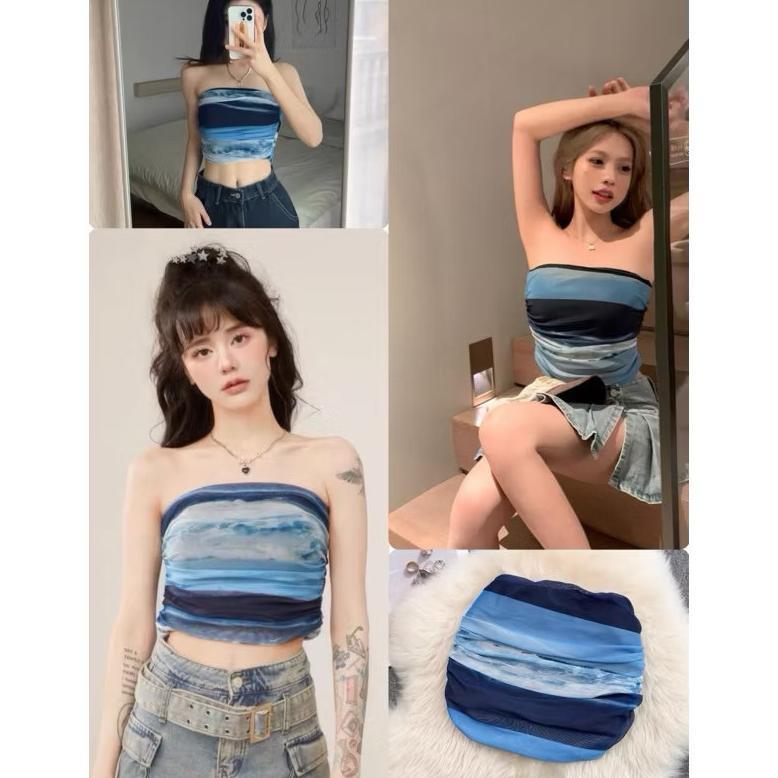 Kemben Cup Bra Top Style Korean - Tanktop Cup Bra Tanpa Tali - Atasan Crop Top (T380)
