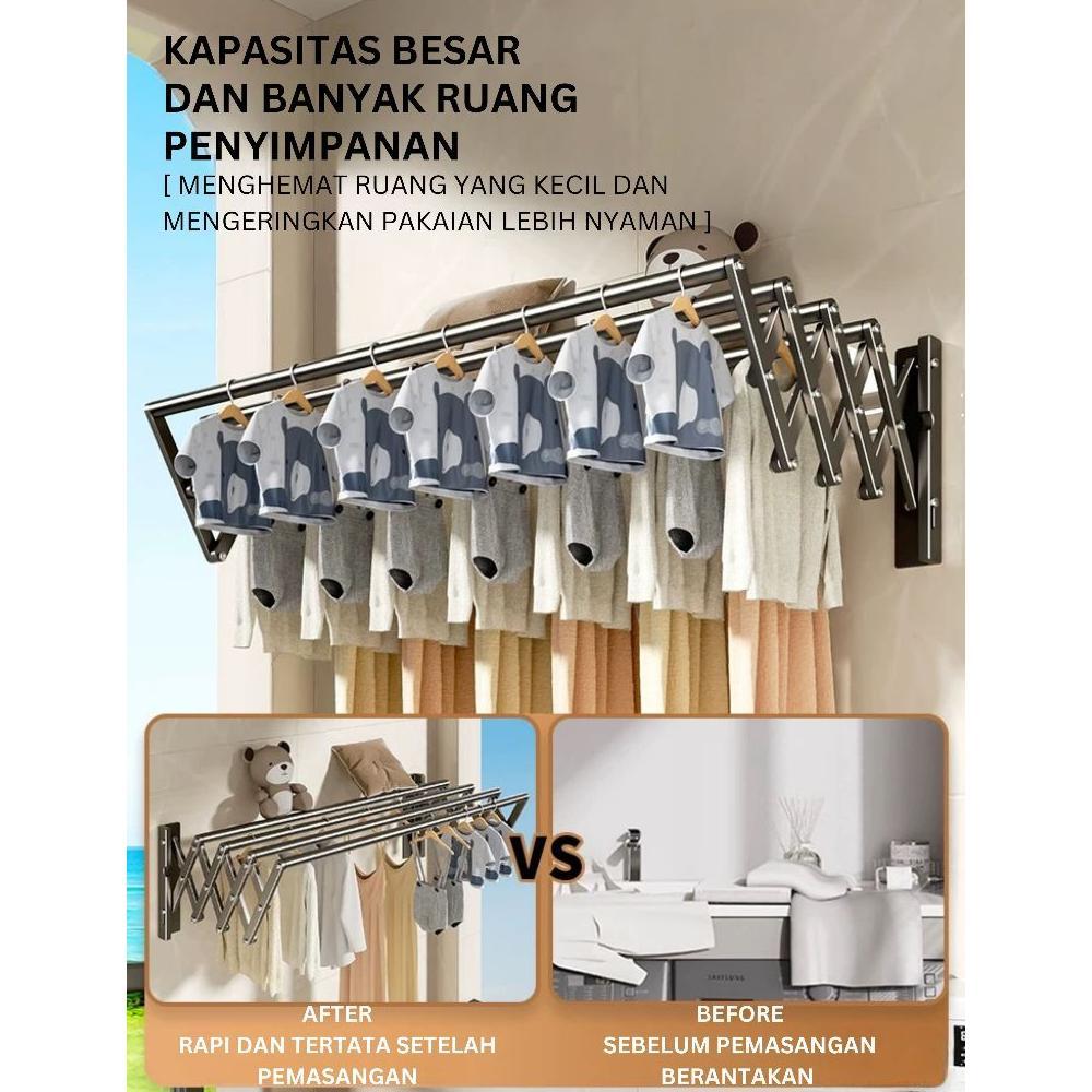 JAYANAVIBE CEO JEMURAN DINDING STAINLESS STEEL JEMURAN TEMPEL DINDING MULTILAYER JEMURAN PAKAIAN MIN