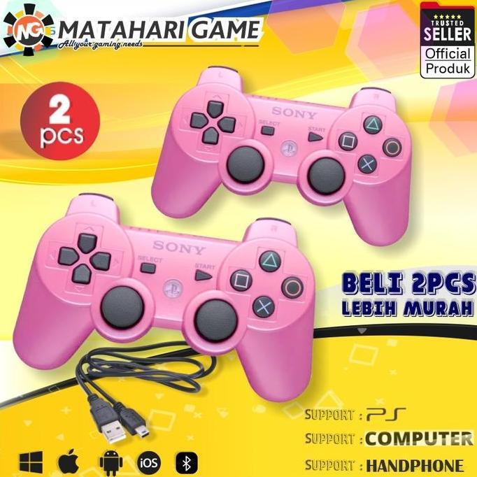 2 Pcs Promo Stik PS3 / Stick Playstation3 PINK Wireless OPCOD
