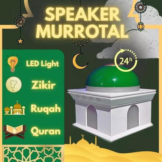 AQZEVUN MUROTTAL AL-QURAN BENTUK MUSHOLA MASJID SPEAKER MUROTTAL ALQURAN RUQYAH AYAT SURAH LAMPU TID