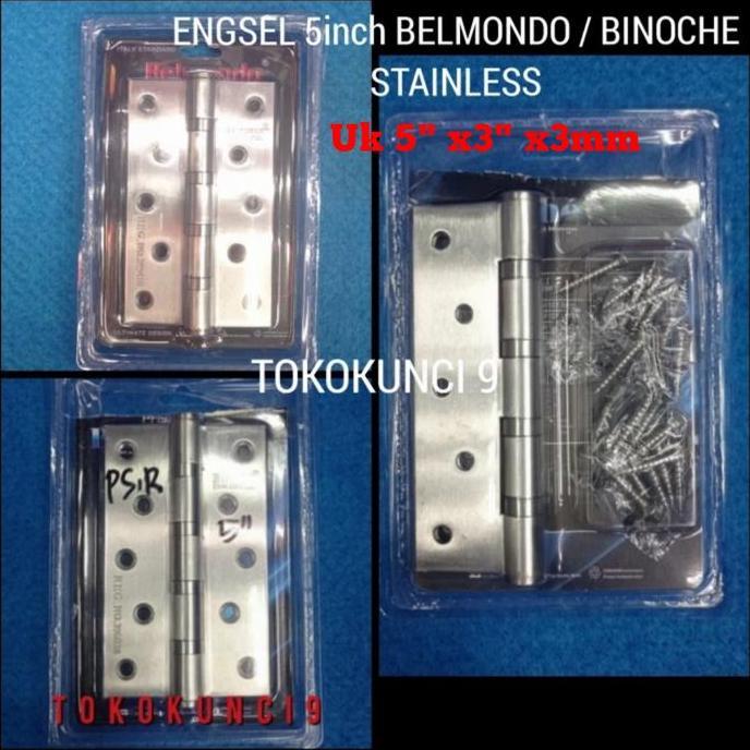 Engsel 5inch Stainless Binoche / Belmondo 5" Engsel Stainless