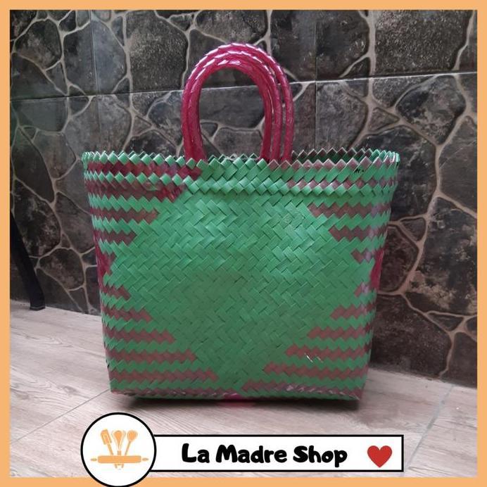 KANTONG BELANJA JADUL (Uk. Large) Tas Pasar Anyaman Tali Plastik Kaca