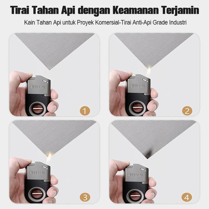 Visitor- Tirai Gulung Anti Hujan Roller Blind Outdoor Blackout 60% Tirai Teras Anti Panas Dan Hujan 