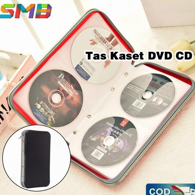 OTNEUDA 80 Disc-Tempat Penyimpanan Tas Kaset DVD CD-Penyimpanan Tas Kaset Disc