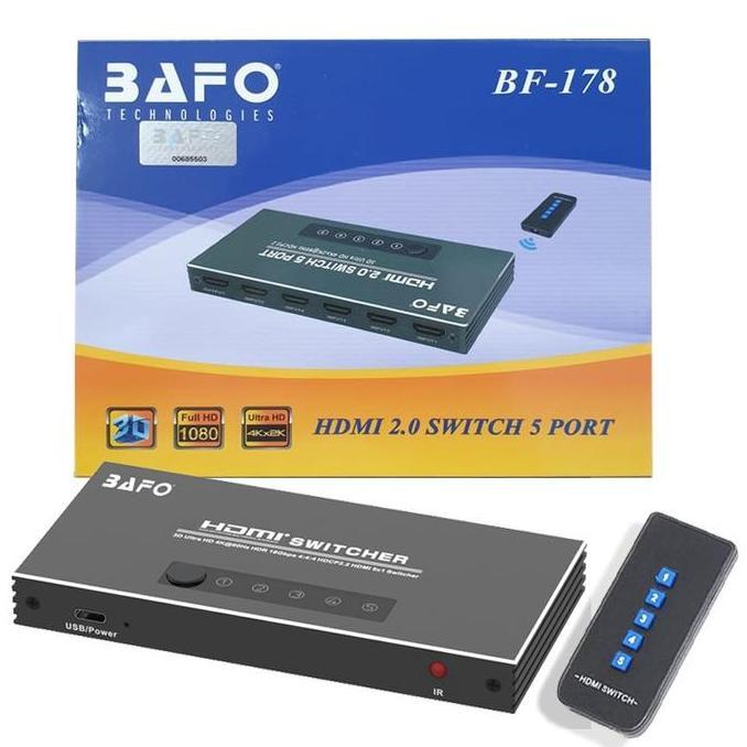 TERLARIS BAFO BF-178 HDMI 2.0 4K SWITCH 5 PORT