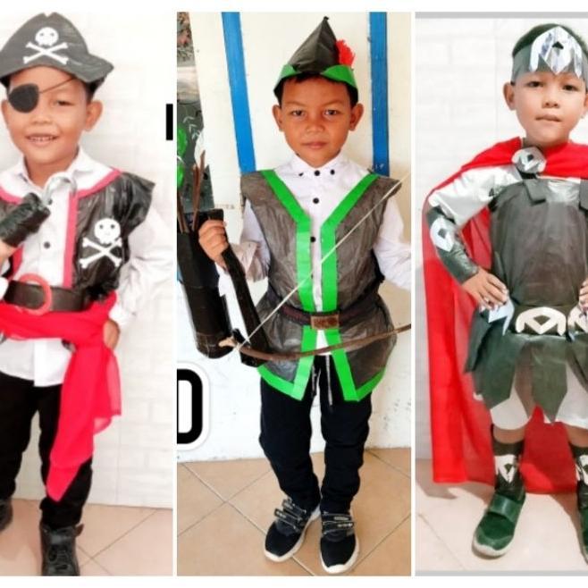 Kostum Cowok Daur Ulang | Kostum Karnaval Kresek | Kostum Anak Laki-Laki | Kostum Cosplay Cowok