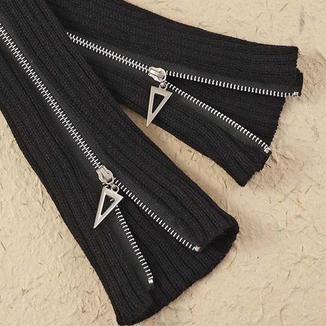 40CM Leg Warmer Selutut Socks Leg Warmer Rajut Wanita Gaya Kaos Kaki Gradasi Gothic Socks Lolita Soc