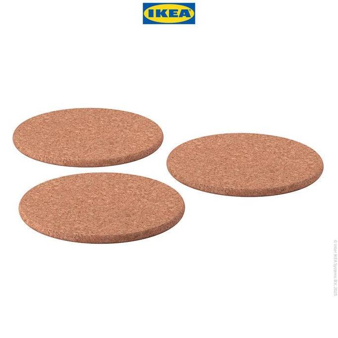 IKEA HEAT Alas Tatakan Panci Bahan Gabus 19cm Set Isi 3pcs