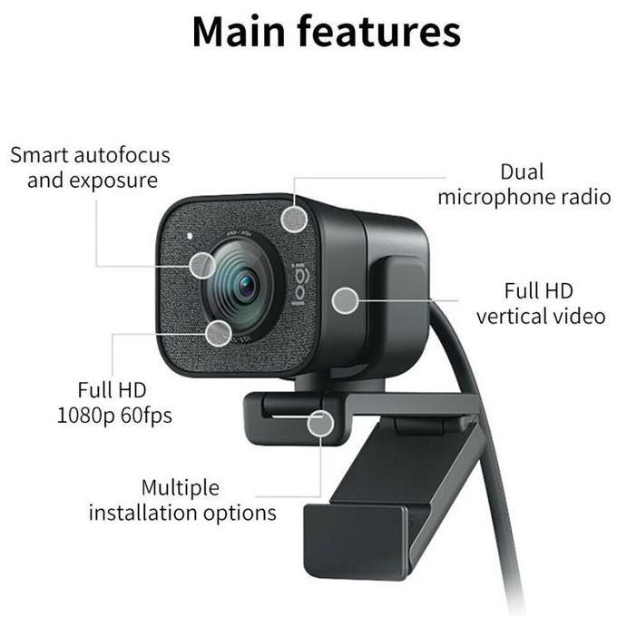 Cod,Bisa- Logitech Streamcam Stream Cam Full Hd Usb-C Webcam