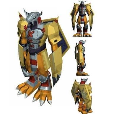 (Mainan Kertas) DIY Papercraft Pola Digimon Wargreymon 40cm
