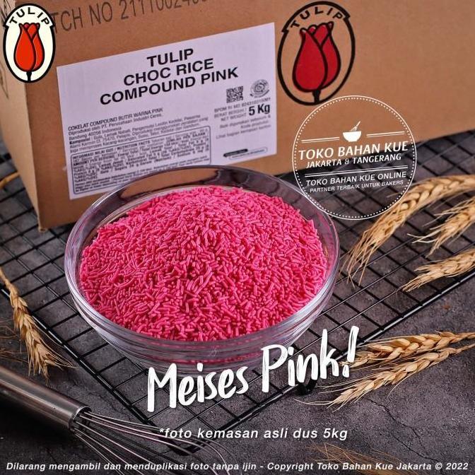 Sehatyuk- Tulip Meises Chocce Pink 100Gr Cokelat Topping Meses Ceres Mesis Rna Merah Muda