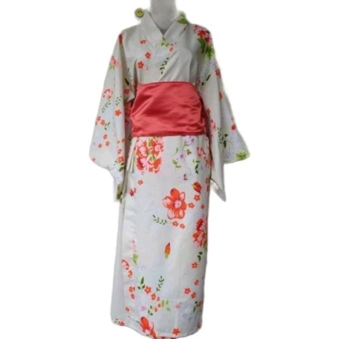 KEKINIAN YUKATA KIMONO BAJU TRADISIONAL KOSTUM JEPANG WANITA DEWASA KEKINIAN