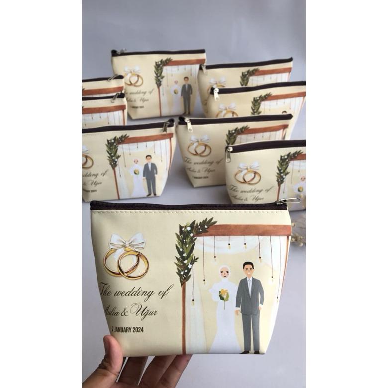 MAHMUD CARA POUCH FULL COLOR SOUVENIR PERNIKAHAN / SOUVENIR DOMPET MURAH / SOUVENIR POUCH / SOUVENIR