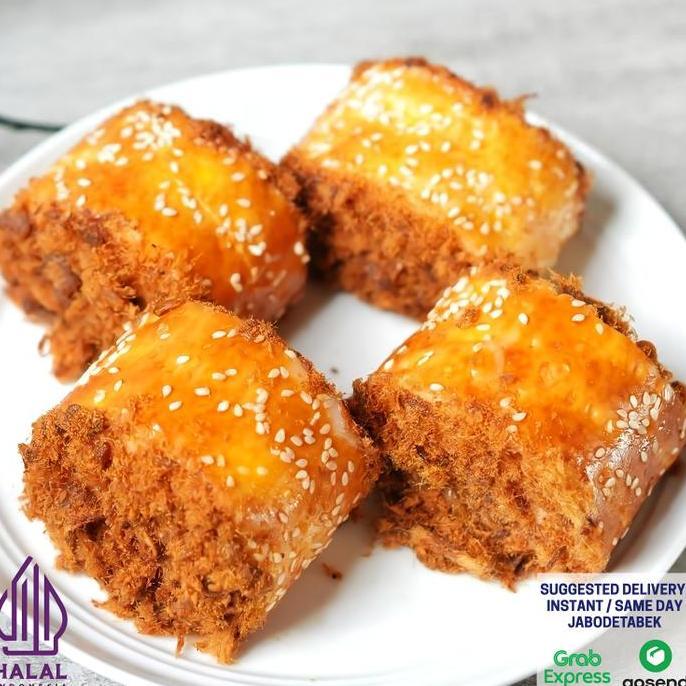 Sehatyuk- Roti Abon Gulung Lla Bakery 8 Pcs Abon Sapi & Full Butter Wisjman Floss Roll - Abon Sapi T