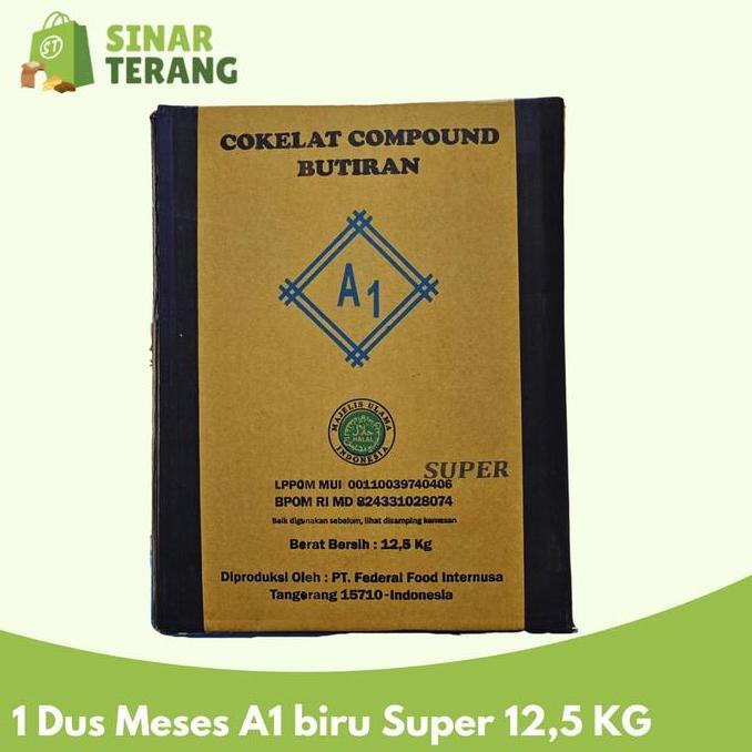 Sehatyuk- 1 Karton Meses A1 Biru Super Mesis Coklat 1.5 Kg