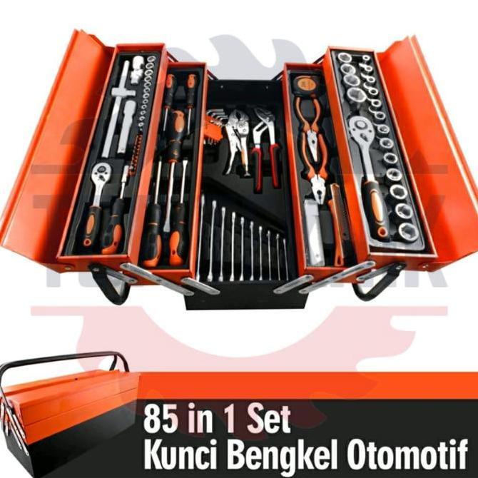 Tool Kit Set Alat Perbengkelan Otomotif Isi 85Pcs Set Kunci (Tool Box)