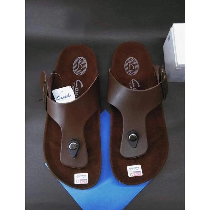 DISKON (PROMO) Sandal Jepit Slop cavil Casual Pria Sandal Jepit Pria / Sandal Kulit / Sendal kulit j