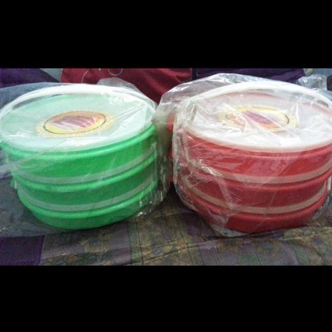 Posizioni- Rantang Catering Susun 3 Bulat Plastik / Box Catering / Rantang Susun
