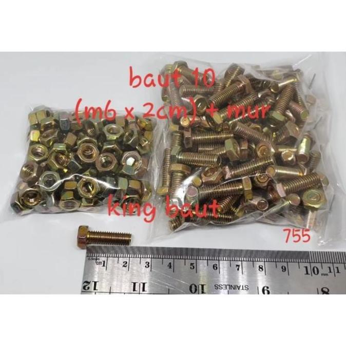 Bullone- Baut 10 + Mur (6Mm) X 2 Cm
