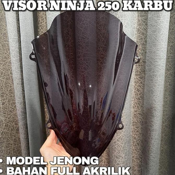VISOR NINJA 250 KARBU VISOR WINDSHIELD NINJA 250 KARBU VISOR NINJA 250 MODEL JENONG HS55 FORSALE