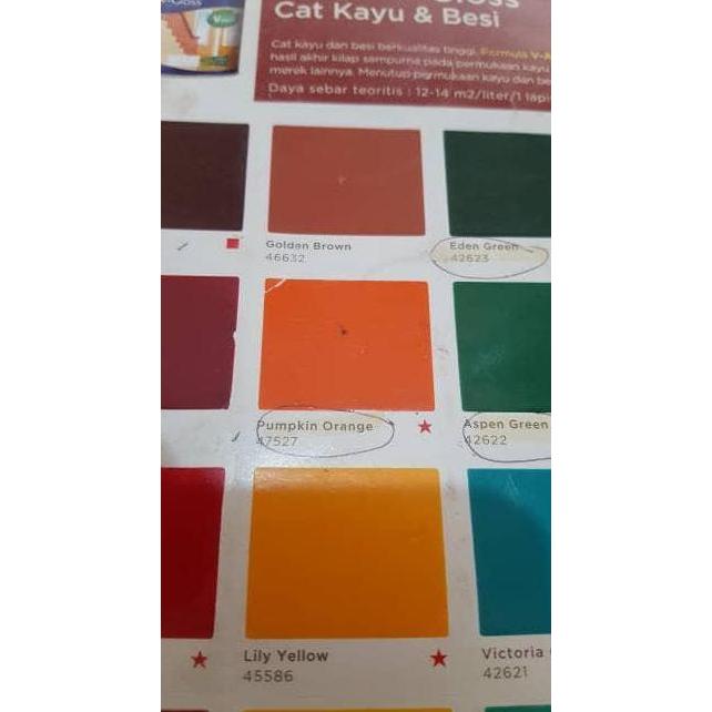 Dulux V-gloss cat kayu dan besi Pumpkin Orange